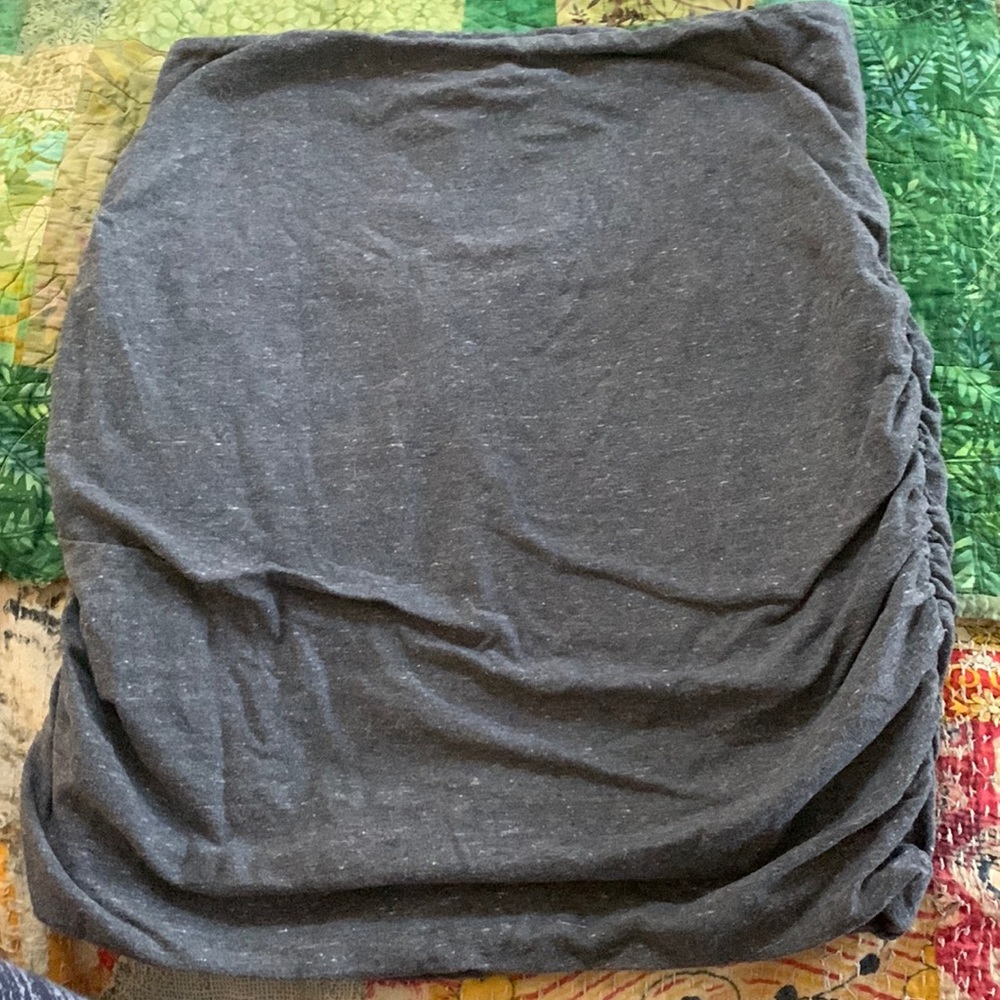 Synergy organic high waisted scrunched skirt small greyish blue